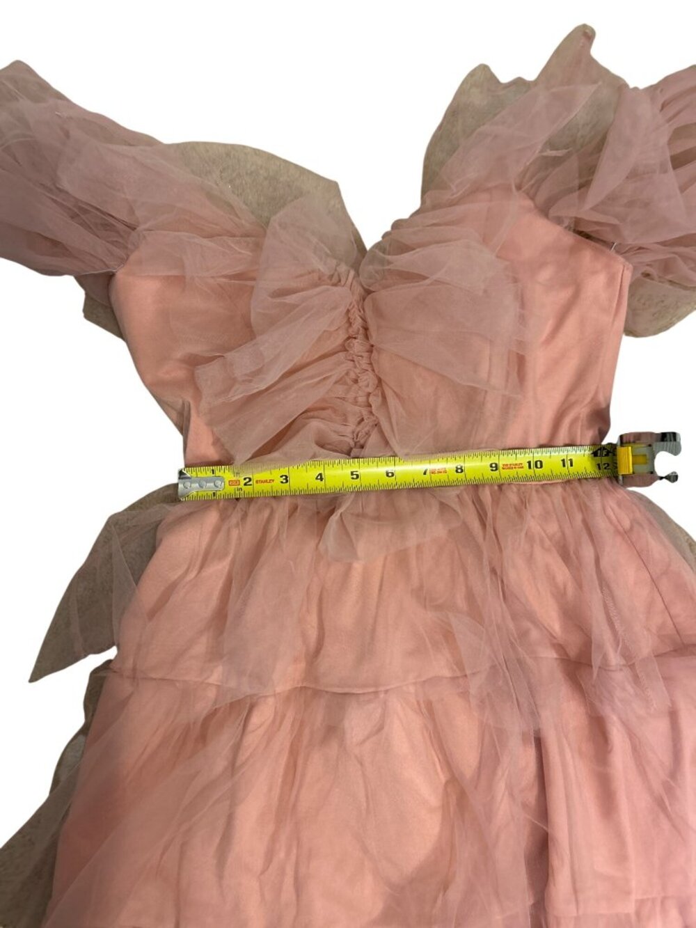 NWT Simplee Fairycore Princess Ballet Blush Pink Tulle Sz S Off Shoulder Dress - Picture 10 of 10